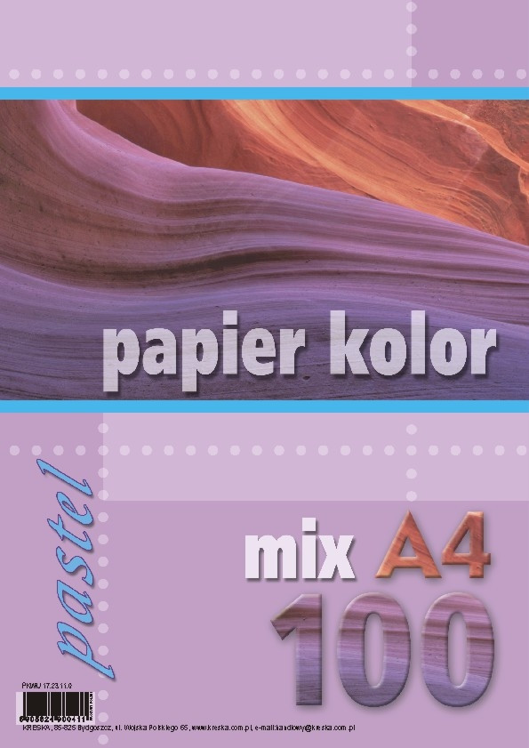 Papier ksero A4 80g 100ark. mix pastelowy